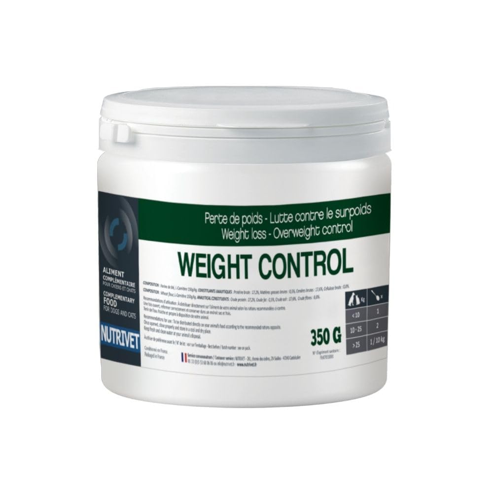 NUTRIVET - Suplement diety - Psy i koty - Kontrola wagi - Pojemnik 350 g