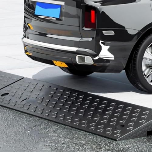 Rampas para Curb de Caucho Resistente, Portátiles para Automóviles, Sillas de Ruedas y Motocicletas, Color Negro, 100 x 25 x 10 cm miniatura 5