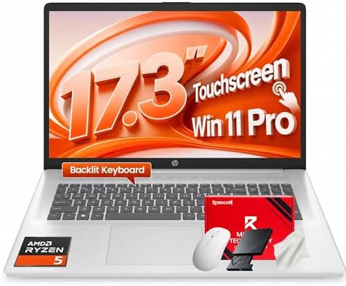 HP 17.3 Touchscreen Laptop AMD Ryzen 5 7430U 32GB RAM 1TB SSD Win...