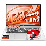 HP 17.3" HD+ Touchscreen Laptop - AMD Ryzen 5 7430U (6-Core, Up to 4.3GHz), 20GB RAM, 512GB PCIe SSD, Radeon Graphics, Windows 11 Pro, Backlit Keyboard, Wi-Fi 6, Fast Charge Business & Student PC