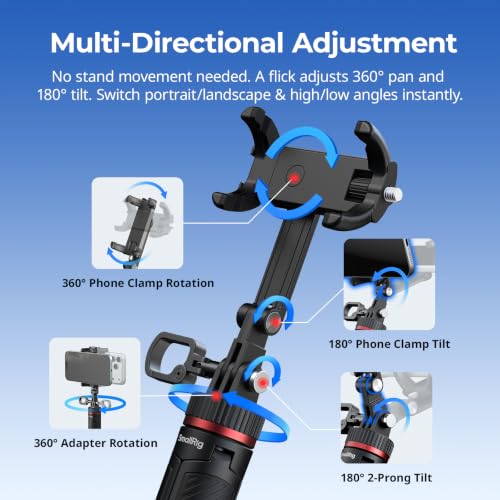 Image of SMALLRIG VT-17 3-in-1 Multifunctional Travel Tripod, 4-Section Extension