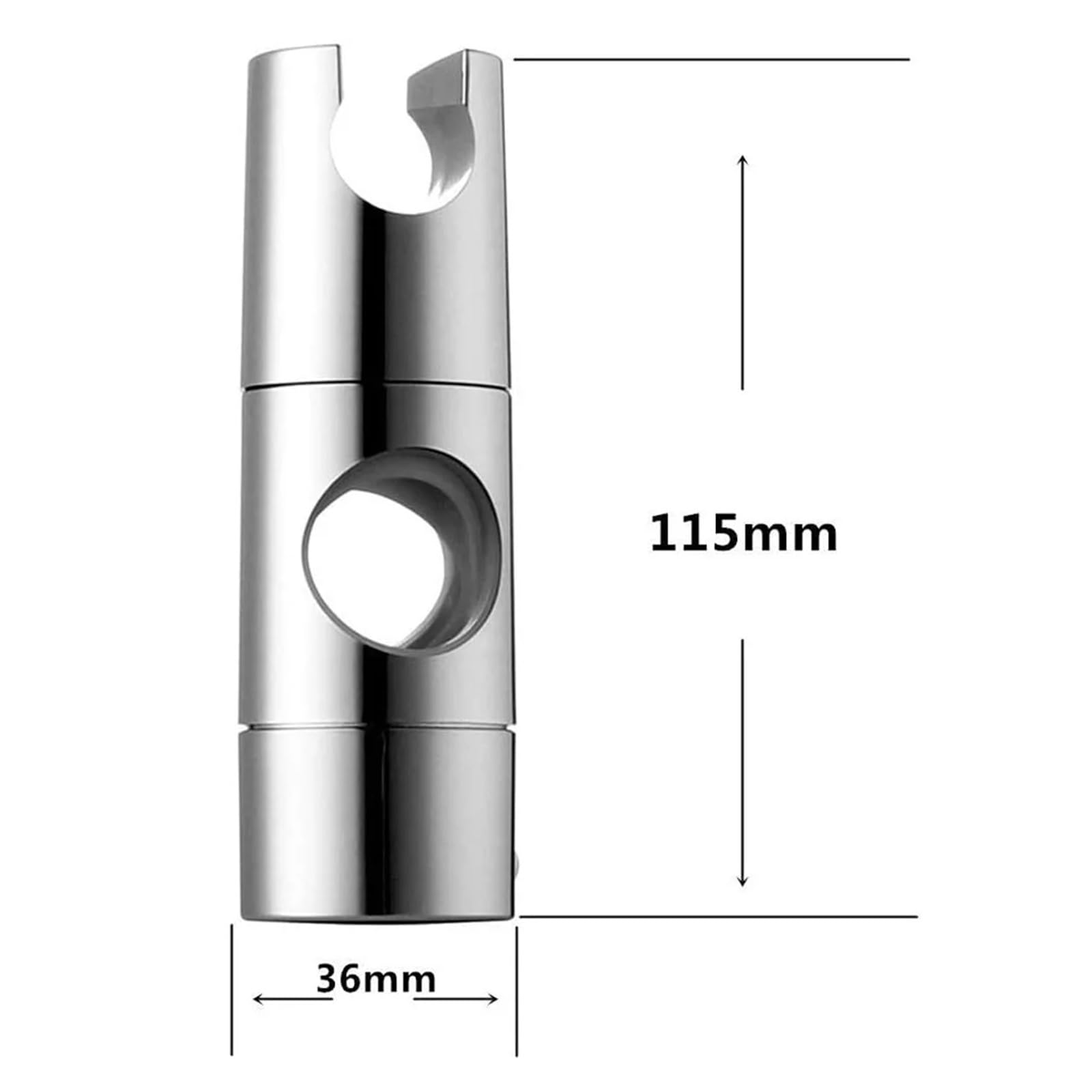 GUYTRM Uchwyt na słuchawkę prysznicową do łazienki, regulowany, podnoszony, dysza, płaski, 20 mm, 22 mm, akcesoria łazienkowe, praktyczne wyposażenie domu lingli(Black 22mm)