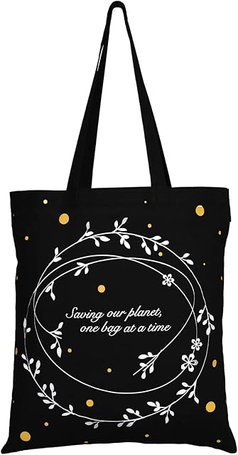 EONO Canvas Tote Bags for Women | Eco Friendly Cute Shoulder Bag for Girls, Cotton Reusable Shopping Bag, Beach Bag, Gift Bags, Book Tote