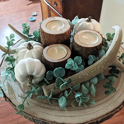 Hanobe Wood Slices for Centerpieces: 1Pcs Round Wood Plates Unfinished Rustic Wooden Cake Stands with Bark 28cm/11in Live Edge Wood Slab for Wedding Table Natural Wood Platter Wood Pieces for Crafts