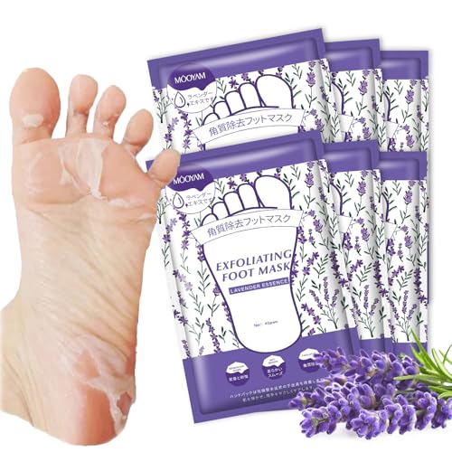 Foot-Peel-Mask-6-Pack-Exfoliator-Foot-Peel-Mask-for-Dry-Cracked-Feet-Exfoliating-Foot-Mask-for-Callus-Dead-Skin-Removal-Baby-Soft-Feet-For-Men-Women-Lavender Foot Peel Mask 6 Pack, Exfoliator Foot Peel Mask for Dry Cracked Feet, Exfoliating Foot Mask for Callus, Dead Skin Removal, Baby Soft Feet For Men Women (Lavender) - Image 1
