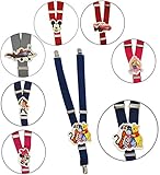 Hosenträger - stufenlos verstellbar - Disney Cars - Lightning McQueen - rot - 1 bis 6 Jahre - 2,5 cm - 3 Clips - Y - Form - Kinderhosenträger - dehnbar - ..