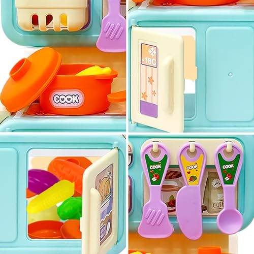 Image of NHR Dream My Home Kitchen Set, Kitchen Set for Kids Girls Big Cooking Set | Kitchen Set | Cooking Pretend Play Set | Kitchen Toys | Girls Toys | Realistic Cooking Action (3+ Years)