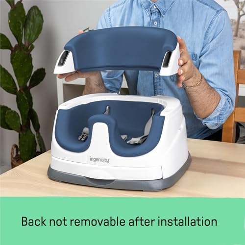 Image of Ingenuity Baby Base 2-in-1 Booster Feeding and Floor Seat with Self-Storing Tray - Night Sky
