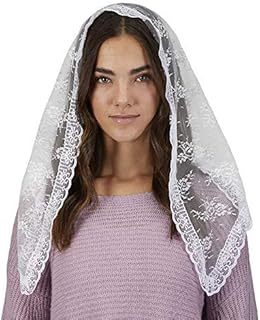 Autom Wht Lace Trad Chpl Veil-2/pk