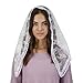 Autom Wht Lace Trad Chpl Veil-2/pk