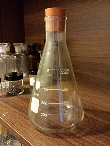 Flacone di vetro conico Academy 500ml | Flacone di misurazione, matraccio molecolare, matraccio di Erlenmeyer, matraccio di chimica