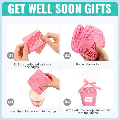 Image of HAPPYPOP Cancer Gifts for Women Men - Breast Cnacer Care Socks for Patient Friends