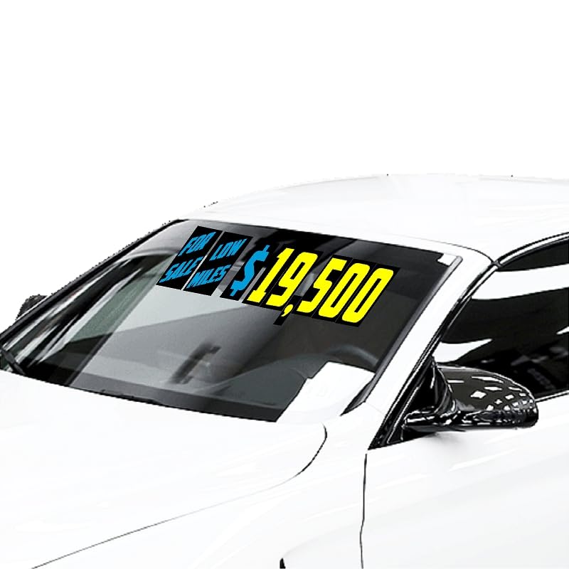 Sticker Captain Sell Your Car 92 Piece Large Self-Adhesive Vinyl Number Pack For Vehicle Windows or Doors or Other Painted Surfaces