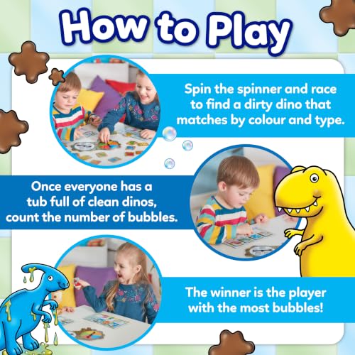 Image of Dirty Dinos Educational Board Game | Colours and Counting Ages 3-6 Years | Dinosaur Theme 2-4 Players | Orchard Toys