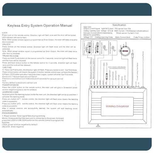 XUKEY Auto Zentralverriegelung Universal Keyless Go Nachrüsten Schlüsselloses Zugangssystem Auto Türschloss Keyless Entry System mit 2 Fernbedienung Kit – Bild 6