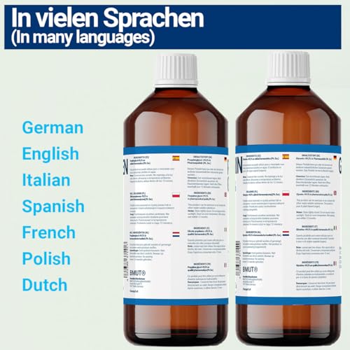 1000ml Glycerin + 1000ml Propylenglycol in Pharmaqualität | >99,5% | Rein | E422 + E1520 DIY