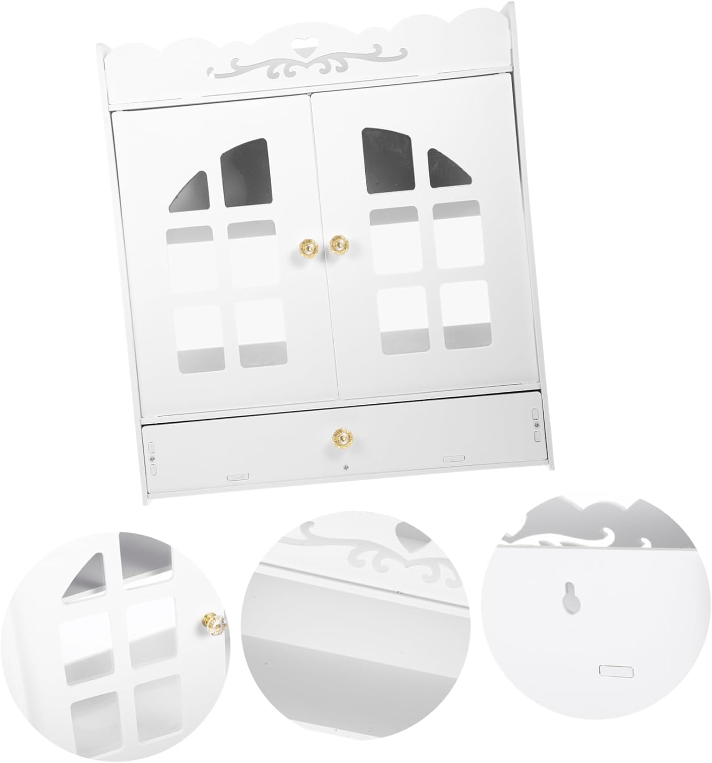 ABOOFAN Bathroom Wall Cabinet Vintage Design Storage Rack Over Toilet Decor Shelf