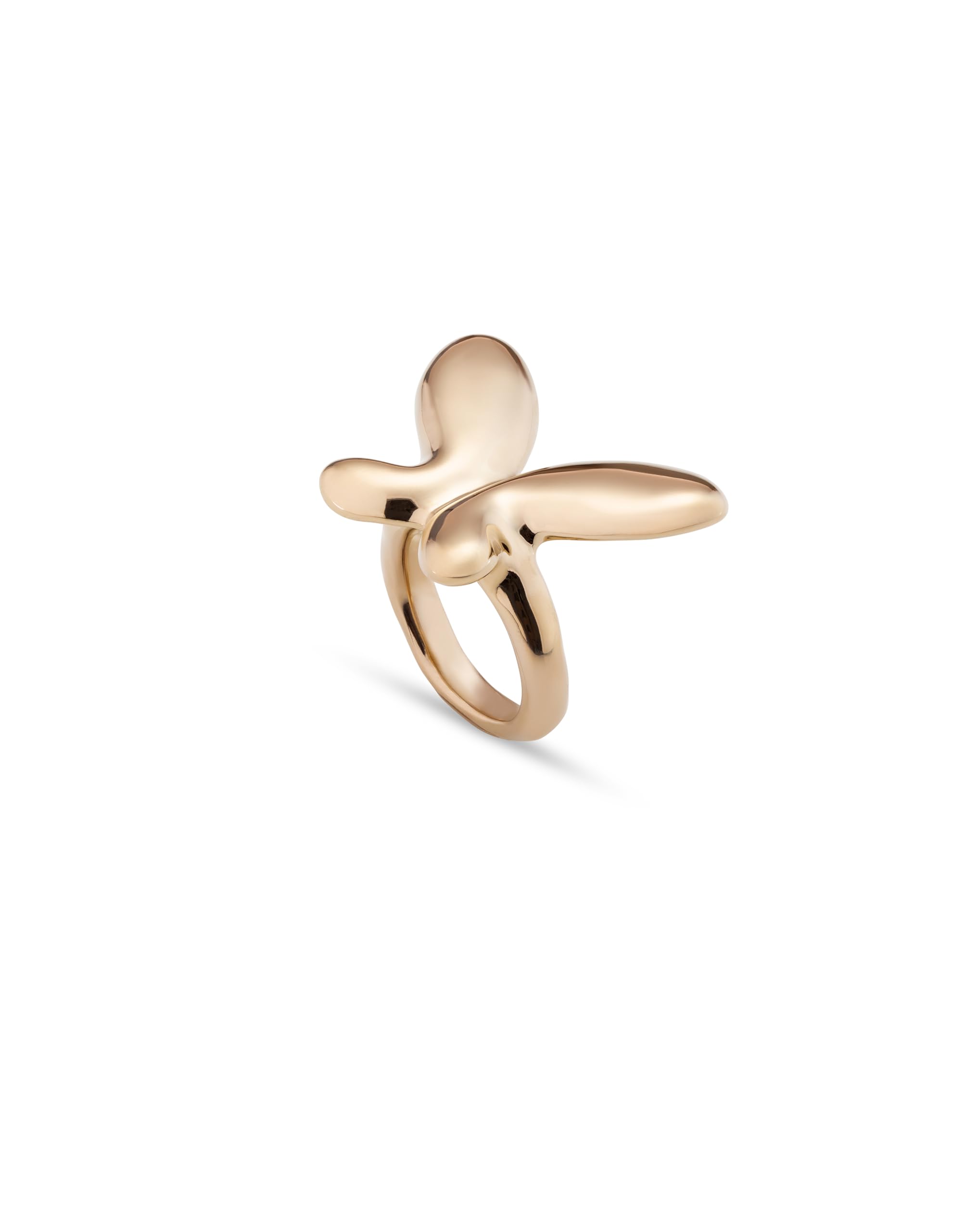 Anillo en aleación de metales con forma de mariposa grande