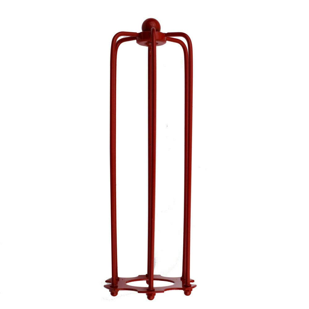 Open Style Black Industrial Iron Bird Cage Pendant Shade Hanging Light Easy Fit Wire cage Lampshade Metal Basket Cage for Any Pendant Set Wall Lights Ceiling Lighting (Long Shape Red) — image 1