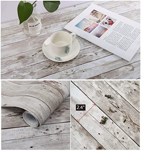Heroad Brand Contact Paper For Cabinets Wood Peel And Stick Wallpaper For Walls Countertops Realistic Wood Contact Paper Decorative Wood Wallpaper Shiplap Boards Self Adhesive Wallpaper 17.7''X6.6Ft #TOP6