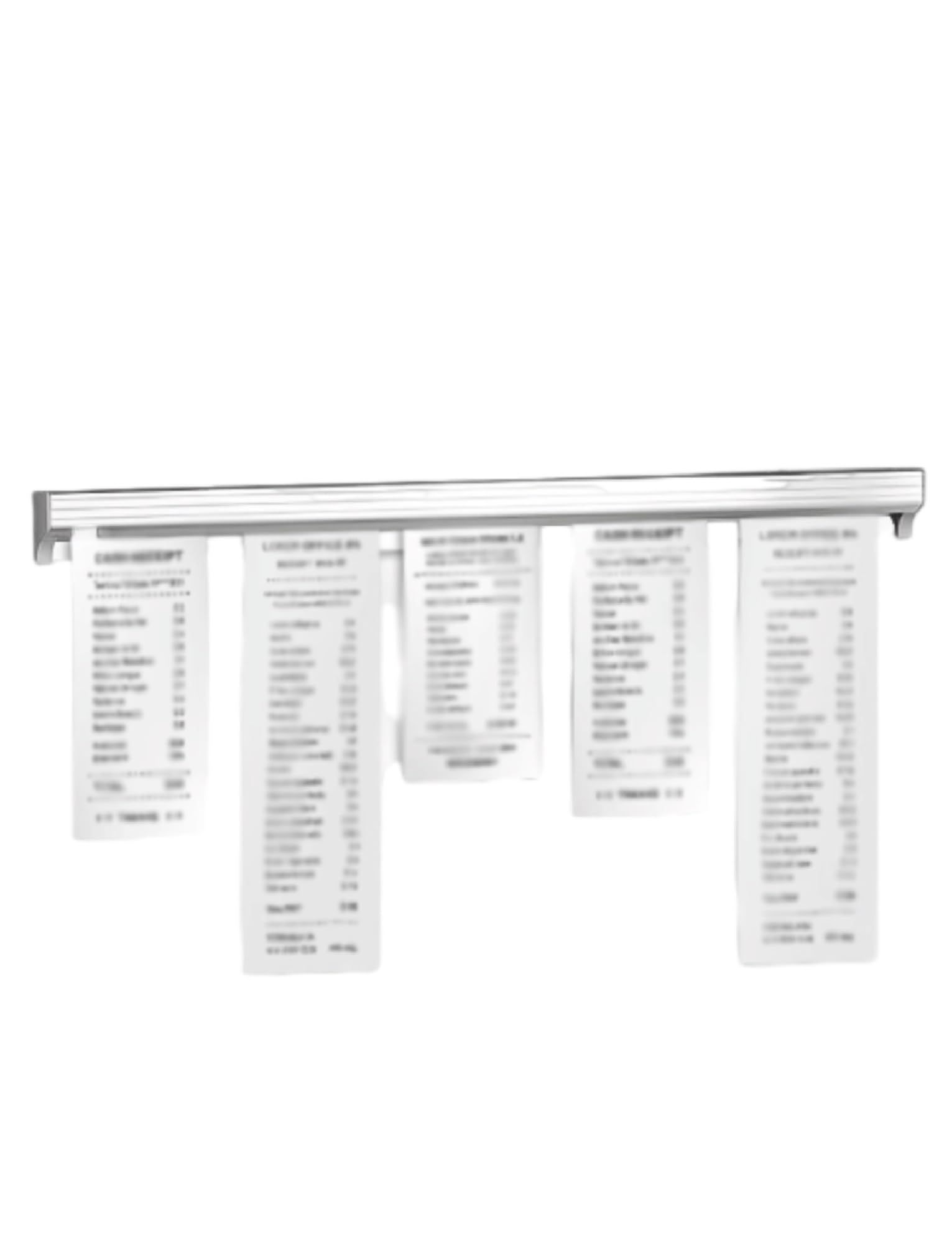 Porte-bon de commande, Support coulissant de saisie commande Restaurant en alliage d'aluminium, 2/3 pièces 40-80cm(3pcs,60cm/23.4in)