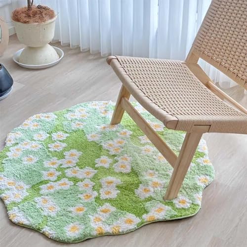 Tapete Moss 3D flores irregulares 39.4in verde miniatura 3