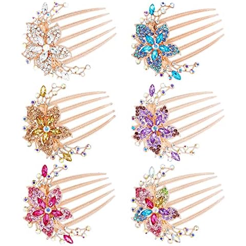 inSowni Luxury Glitter Rhinestone Hair Combs Cover