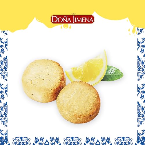 Doña Jimena - Mini Zitronen-Schmalzgebäck, cremige Textur, Spitzenqualität, handgefertigt, natürlich, traditionelles Rezept, ohne Palmöl, einzeln verpackt, 430 Gramm