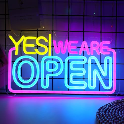 WIOSOUL Open Neon Sign LED Yes! We are Open Neon