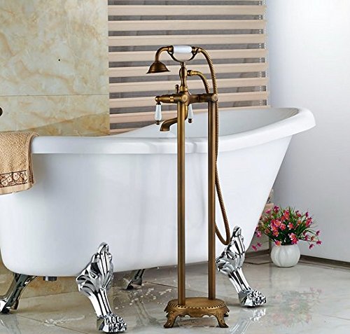 Robinet de baignoire eau chaude et froide double commande Gowe laiton