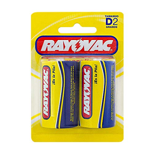 Pilha, Rayovac, 10298, Amarelo, Grande, Pacote de 2