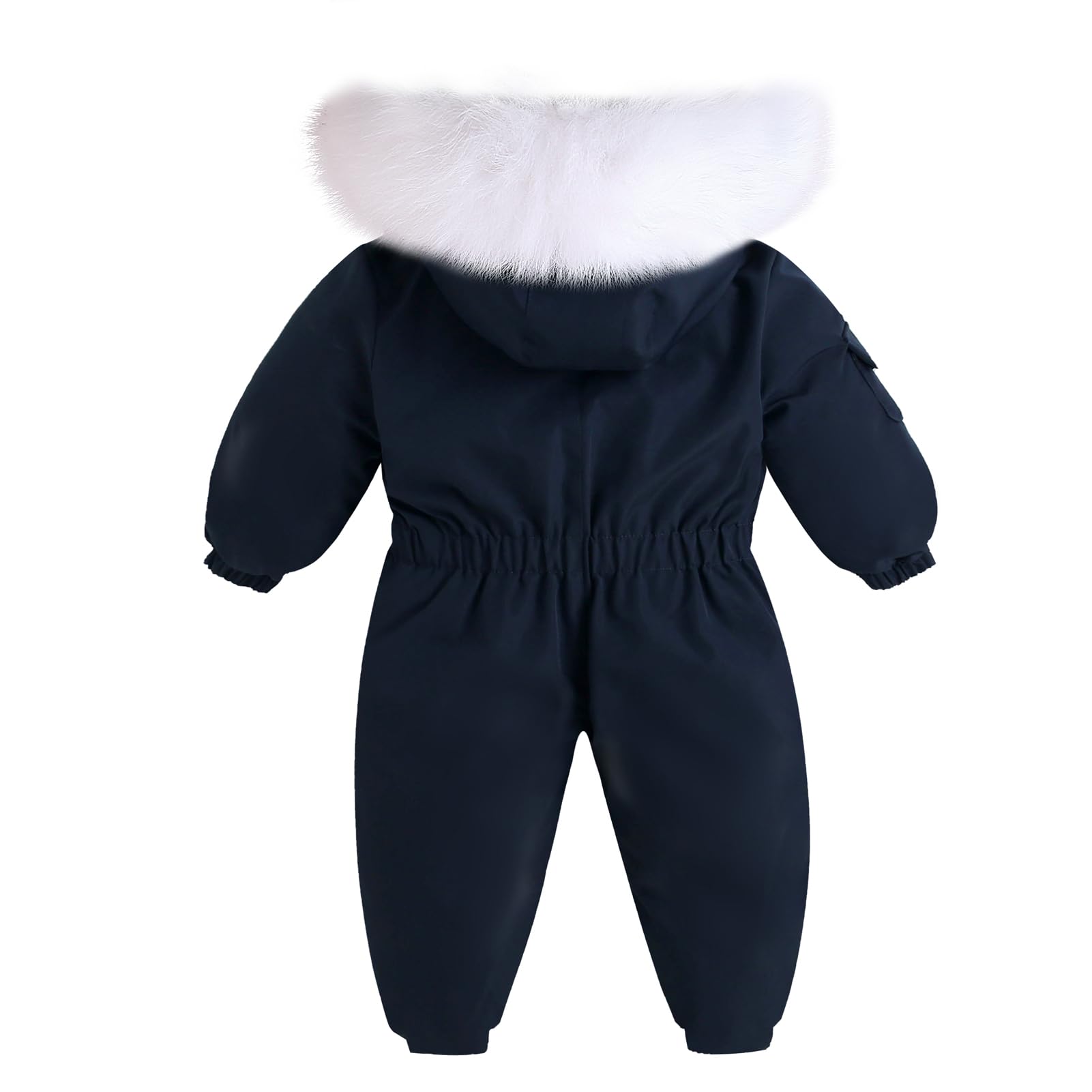 BRONG Enfant Habit de Neige Barboteuse Garçons Combinaison de Ski Hiver Chaud Neige Toison Veste Étanche Amovible Col de Fourrure Coupe-Vent Tenues
