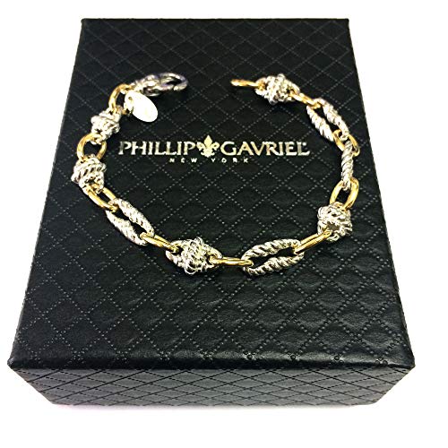 18k Yellow Gold And Sterling Silver Oval Link Bracelet, 7.5"4