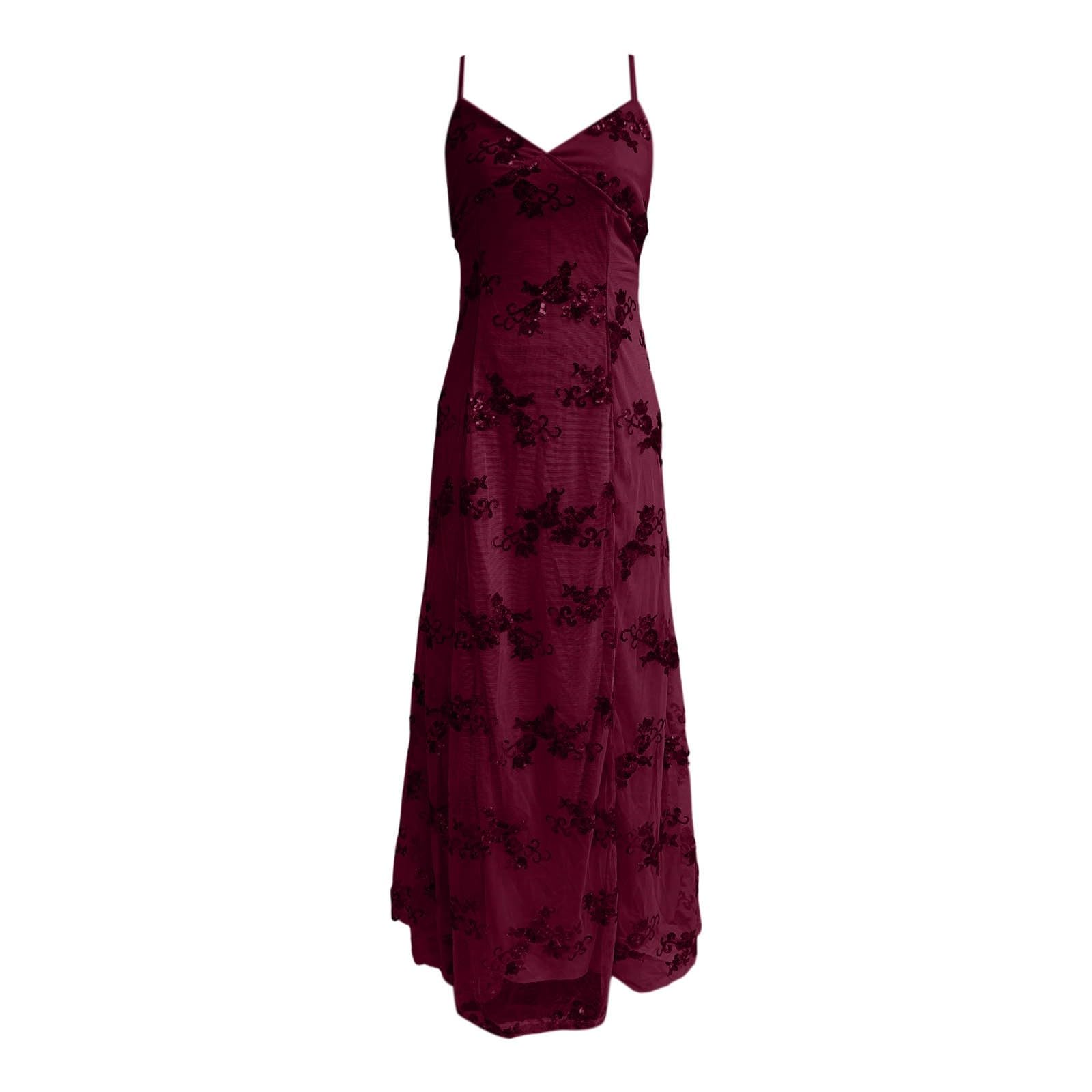 Robe Dos Nu Femme Boheme Robe Longue sans Manches Chic Et Elegant Imprimé Sexy Col V De Soiree Dress Léger Décontracté Grande Taille Plage Ete Dresses pour Cocktail Base