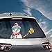 Dreothy Christmas Decor Snowman Waving Arm Stickers Rear Wiper Decal PVC Rear Windshield Wiper Stickers for Cars Window Decals Rear Wiper Vehicle Tags for Wiper Blade Decal (Snowman with Snow Cap)