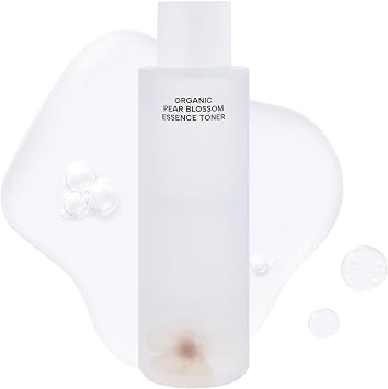 Whamisa Organic Pear Blossom Essence Toner, Fermented Ingredient Formula for Radiant Skin, Facial Toner, Revitalizing, Hydrating, Moisturizing, Korean Skin Care 160ml