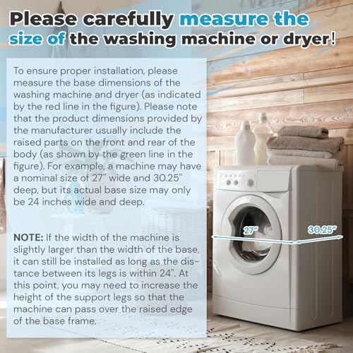 Image of Laundry Pedestal with Dryer Laundry Basket for Washer and Dryer Washing Machine Stand Base Raiser with Washbasin Cabinet,White