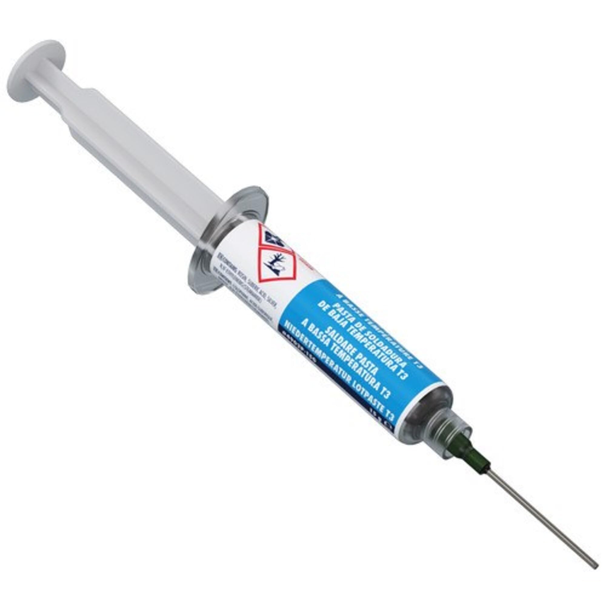 MG Chemicals 4902P Sn42Bi57Ag1 Low Temperature Solder Paste T3, LEAD FREE, NO CLEAN, 15 Gram Pneumatic Dispenser (Complete with Plunger & Dispensing Tip), 4902P-15G