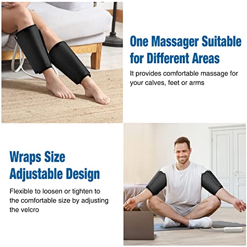 FIT KING Air Compression Leg Massager, Sequential Compression Device with 2 Modes & 3 Intensities, Calf Massager with Adjustable Velcro Design, FSA-HSA by FIT KING - Image 5