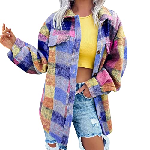 Manteau d'hiver en laine pour femmes veste ample à manches longues chic