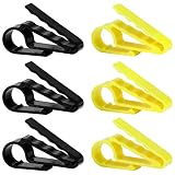 Fpxnb 6 Pack Cigar Clip Set, Cigar Holders in 2 Colors Cigar Minder for Golfers (Black x 3, Yellow x