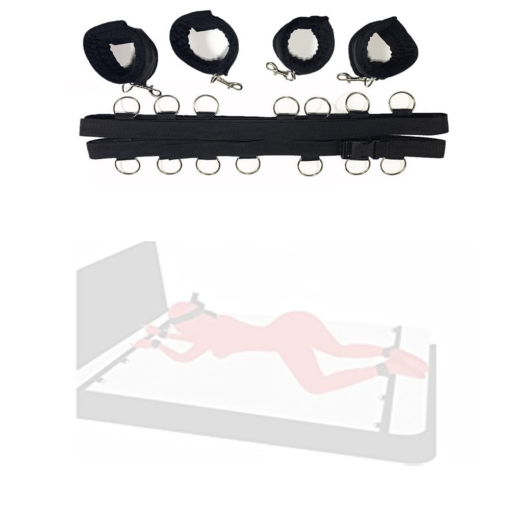 Rēstrālnts Kit D'accessoires érotiques – Menottes Souples Et Sangles Réglables Pour Jeux Sensuels, Cadeau Discret Pour Couple