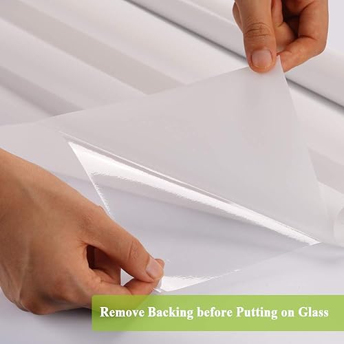 Miniatura 7 de Película de privacidad blanca esmerilada para ventana, sin pegamento, película de vidrio manchado, tinte estático, control de calor, anti UV, para