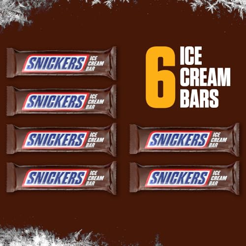 image for SNICKERS Ice Cream, Chocolate Caramel Peanut Butter Ice Cream Bars Ind