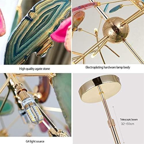 Plafonniers salle à manger design agate et suspension LED réglable 16 têtes - 7