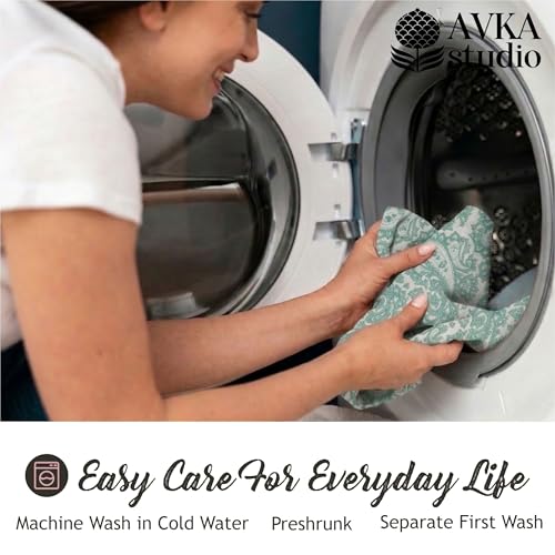 Image of AVKA Studio Unisex Handkerchiefs - Soft Cotton Handcrafted Hankies - Sweat Absorbing, Machine Washable, Thin & Lightweight