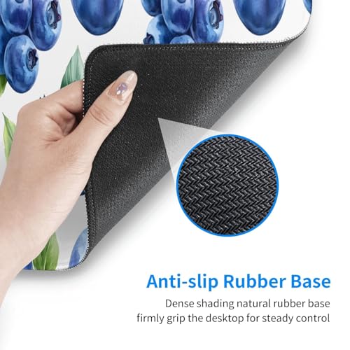 Tapis de souris de jeu antidérapant grand format imprimé myrtille
