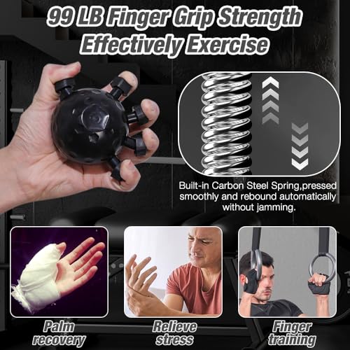 CLIUNT Finger Grip Strengthener, Finger Exerciser & Hand Grip Strengthener, Finger Grip Strength Trainer,Finger Exerciser Hand Gripper Strengthener For Hand Strengthening Devices - Image 4