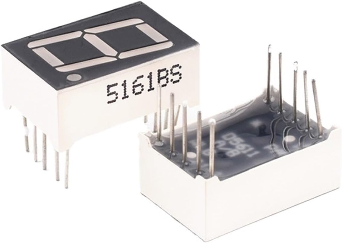 10pcs 0.56 inch 1bit Common Cathode Anode Digital Tube Red LED Digit Display 7 Segment 0.5inch 0.5 0.56 inch 0.56'' 0.56in(Common Anode)