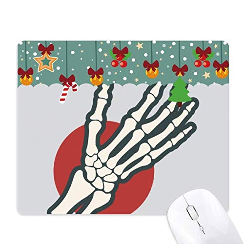 Tapis de souris de Noël en forme d'os humain pour un cadeau de bureau original